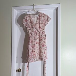 Floral Pink Mini Dress